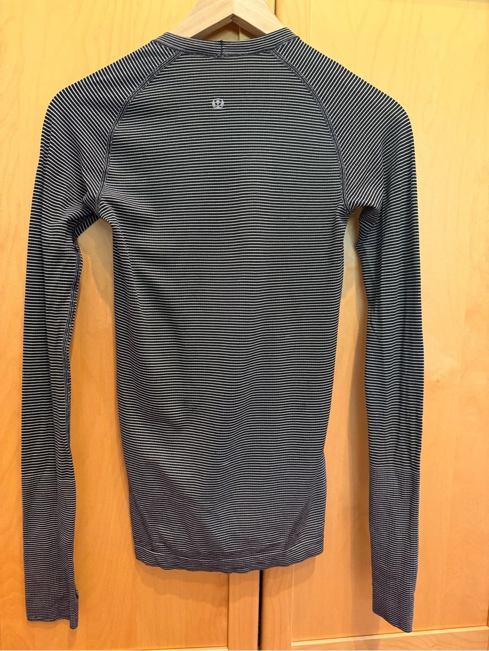 Lululemon Striped Long Sleeve Active Top - Black & White